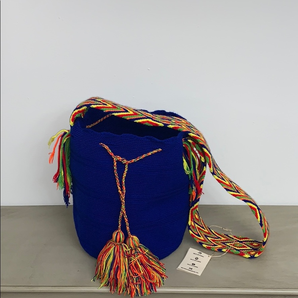 Wayuu Tribe crossbody bag royal blue